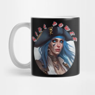 Girl power surprised pirate queen Mug